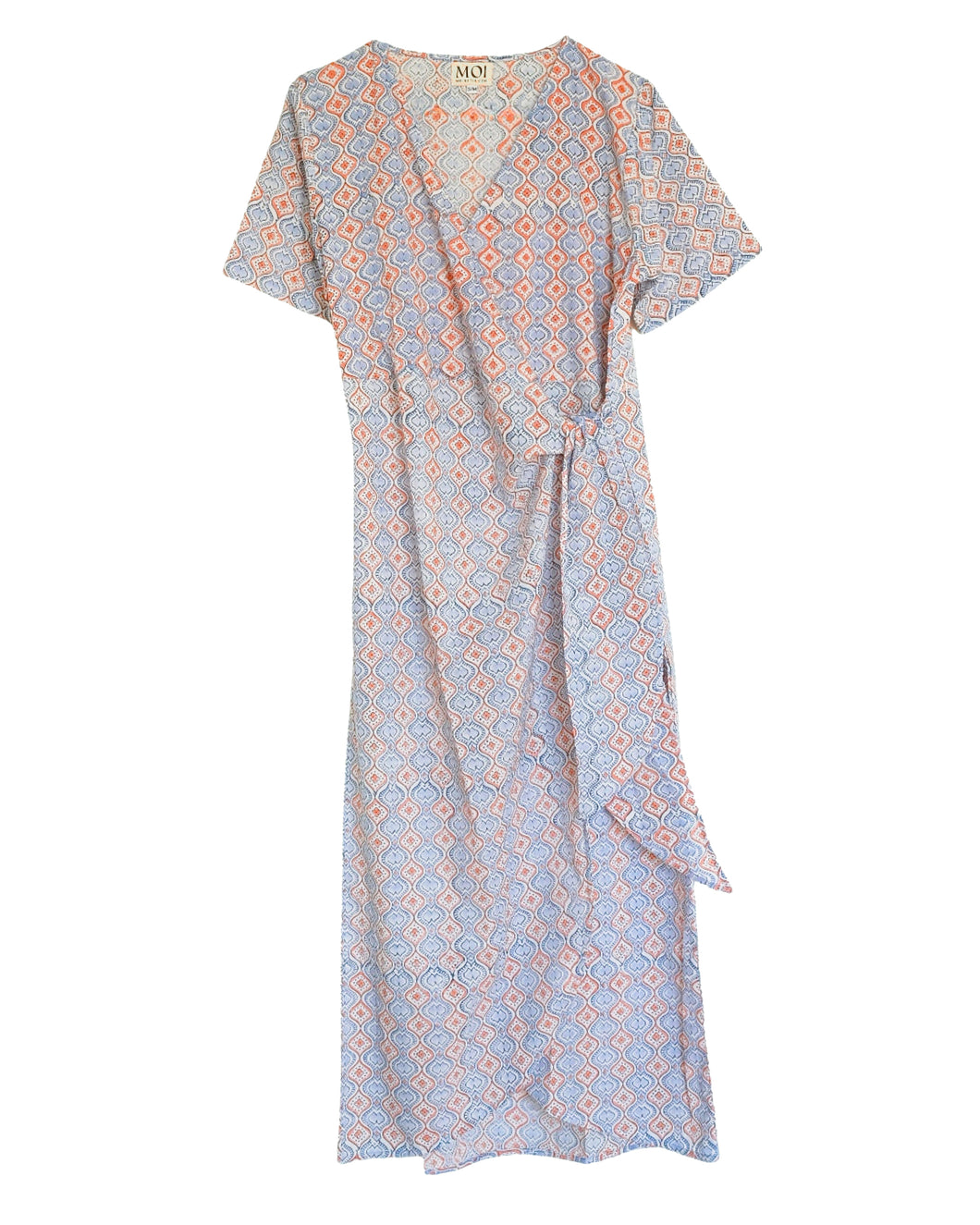 Wrapdress Alwa Blå/orange