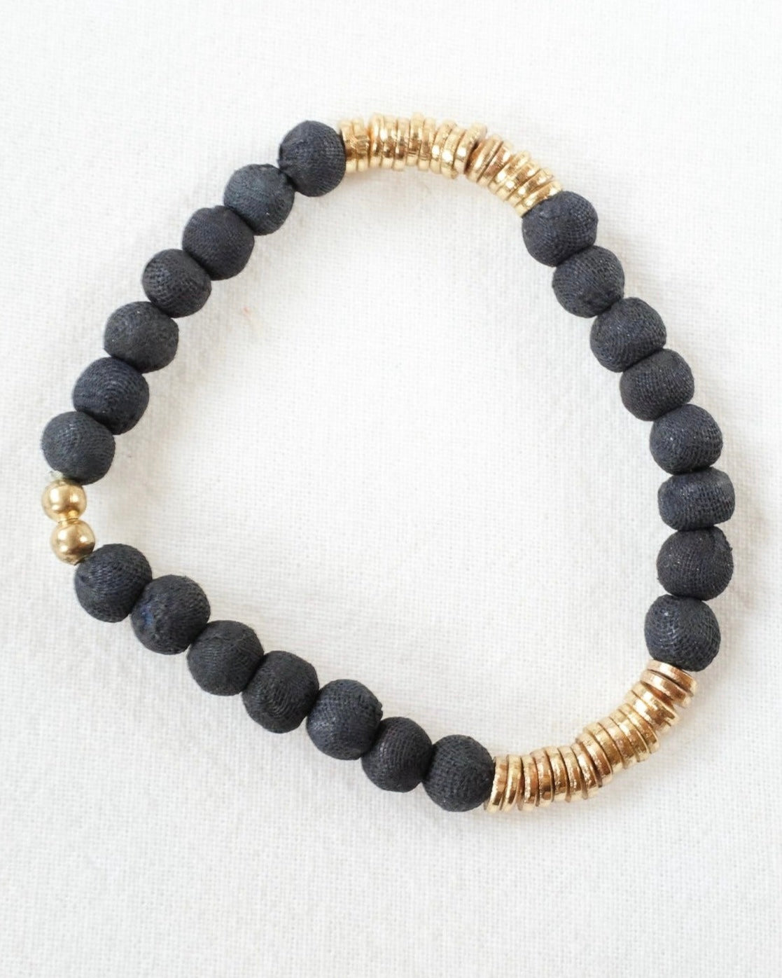 Armband Recycle Svart/mässing