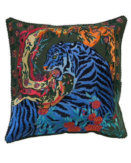 Ladda bild 1 i i galleriläge. Kuddfodral tiger 50x50 cm