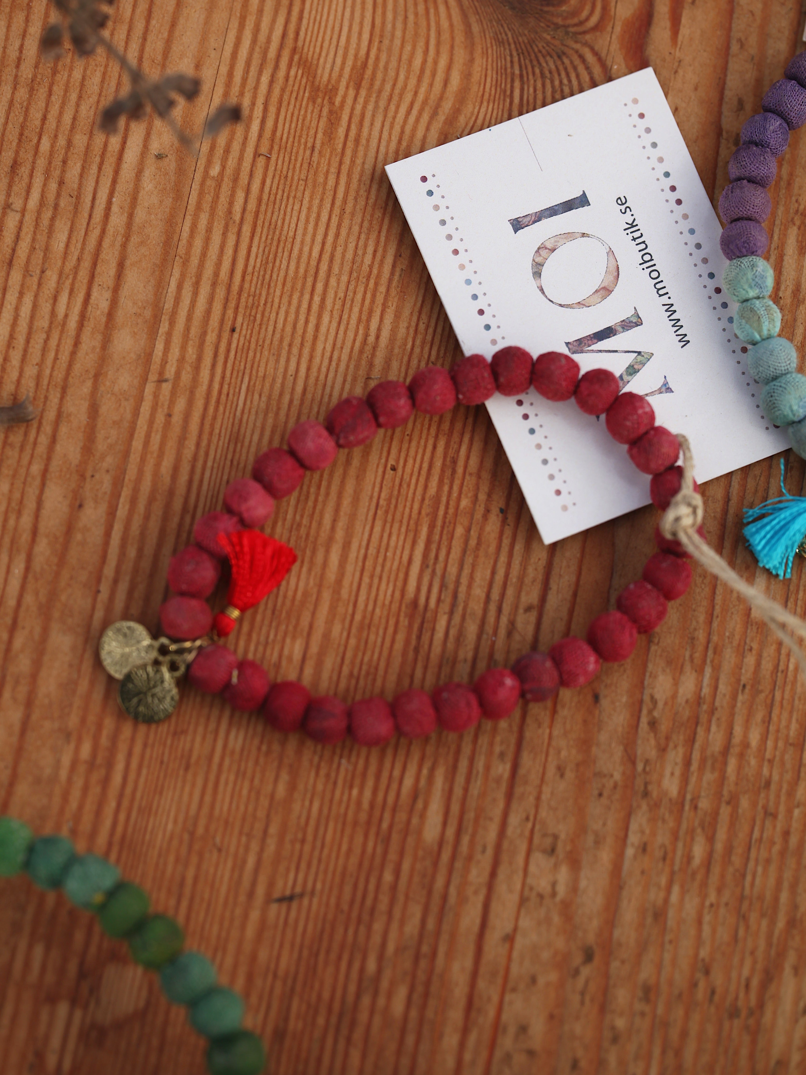 Armband Recycle Röd