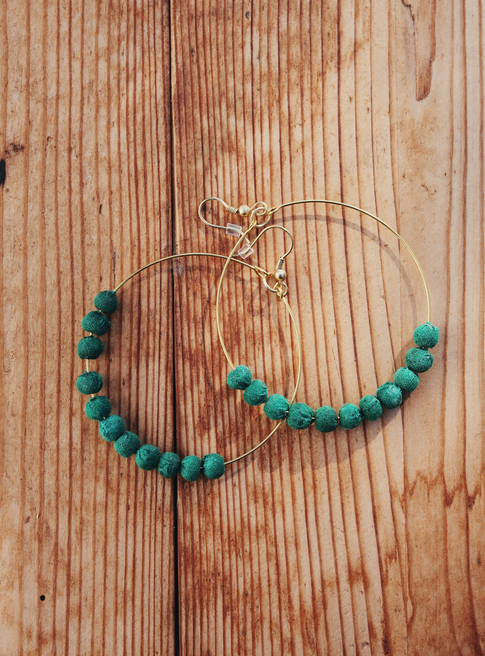 Örhängen Recycle Hoop Grön