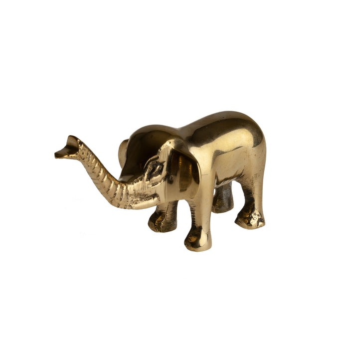 Elefant i mässing för dekoration och för förvaring av ringar.  Storlek (i cm): 8 l x 5 b.